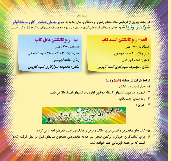 اسپانسری هفته قهرمانی-ریوناز قشم